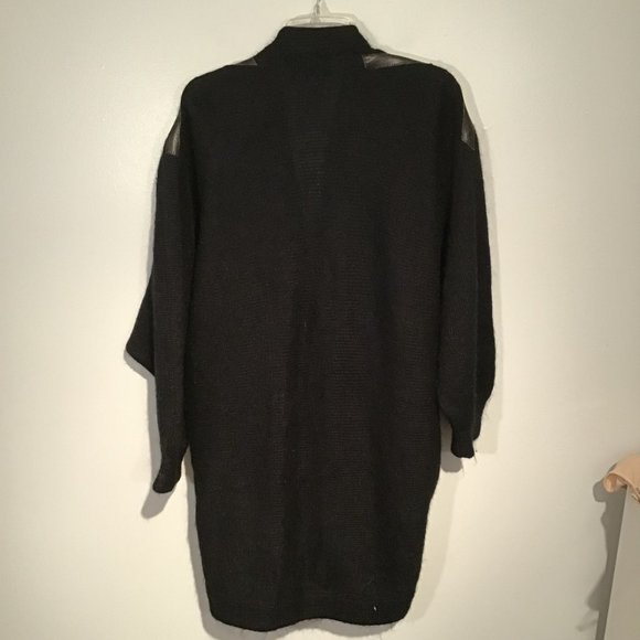 Lazio Boutique Mohair Knit Tapestry Detail Open Front Cardigan SIze L - Picture 7 of 13